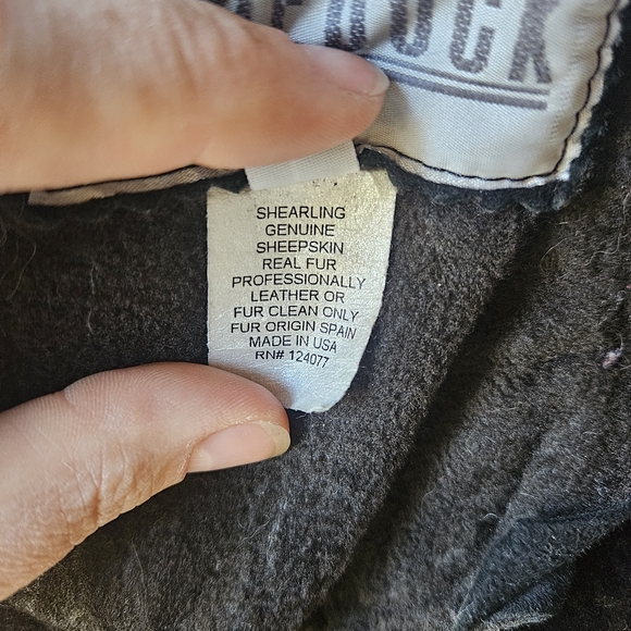 Blue Duck Black Shearling Coat with Hood - Picture 8 of 9